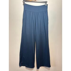 Brand New Halara Women's Size Large Blue Gray High Waisted Wide Leg Pants